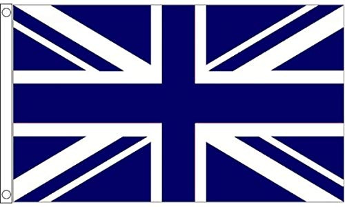 AZ FLAG Bandiera Regno Unito Blu 90x60 cm Poliestere 100D 2 Occhielli | Uso interno ed esterno bandiera decorativa inglese Union Jack Navy Blue doppie cuciture e bordi rinforzati