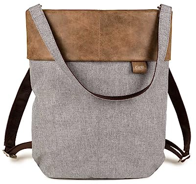 Zwei Olli Rucksack OR12, Ice (Grau / Braun),
