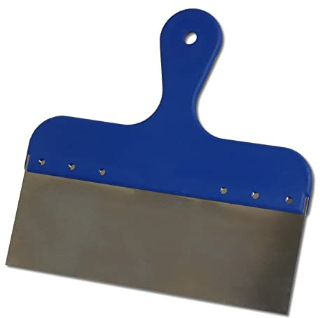 DEWEPRO Breitspachtel 250 × 90 mm – Edelstahl-Flächenspachtel mit Kunststoffgriff – Rostfrei, säurebeständig, stabil – Malerspachtel für Wände, Fugen & Flächen
