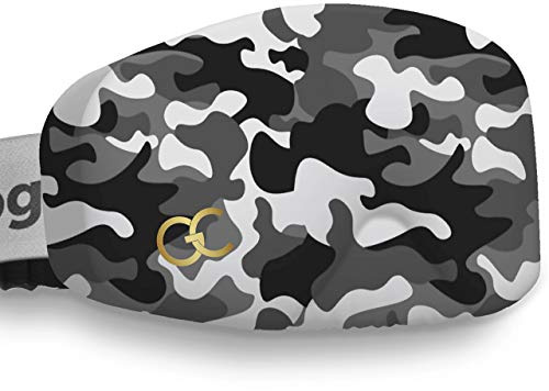 GogglesCover Ski Goggles Protective Cover, Protective Goggle Cover Portable, Ski Goggle Cover Sleeve Anti-Scratch, Ski Goggles Accessories, Ski Equipment, Grey Camo Design