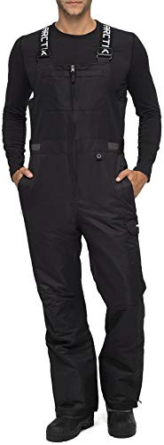 Arctix Avalanche Isolerad overall med atletisk passform och bröstlapp för män, Svart, Medium/34 Inseam