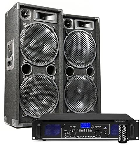 MAX212 Kit Sono DJ et Amplificateur Bluetooth 2800W - Un Kit Idéal pour Animer Vos Soirées