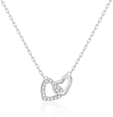 Philip Jones Heart Link Necklace Created with Zircondia® Crystals