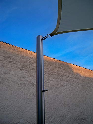Sonnensegelmast Edelstahl 4815/2-2 Hülse 50cm 80°