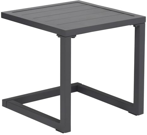 Happy Garden Mesa Auxiliar Barbados de Aluminio Gris Antracita