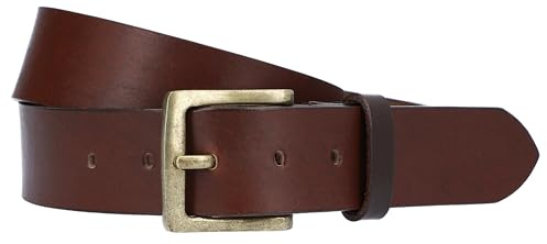Gusti Gürtel Leder - Jori schlichter Ledergürtel mit goldener Schnalle Accessoires Herren Damen Unisexgürtel Leder