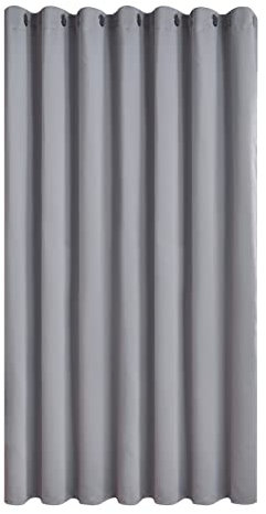 Topfinel Light Grey Curtains for Bedroom Black Out Curtain 90x90 Long Curtain Thermal Insulated Door Curtains for Livingroom Decoration W228 x L228 CM,1 Panel