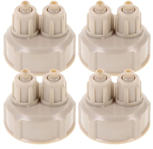 ULTECHNOVO Aquarium Co2 Bottle Caps Quick Twist DIY Reactor Cap for Carbon Dioxide Diffuser Fish Tank Air Pump Accessories Set of 4