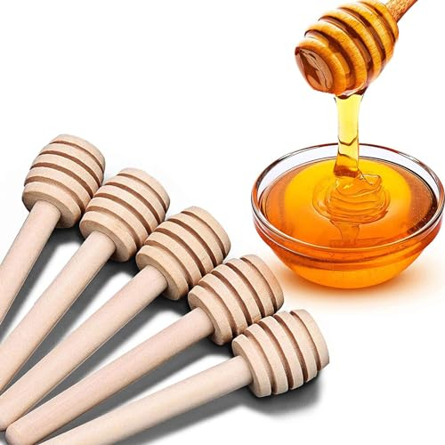 Lot de 30 cuillères à miel en bois - 8 cm