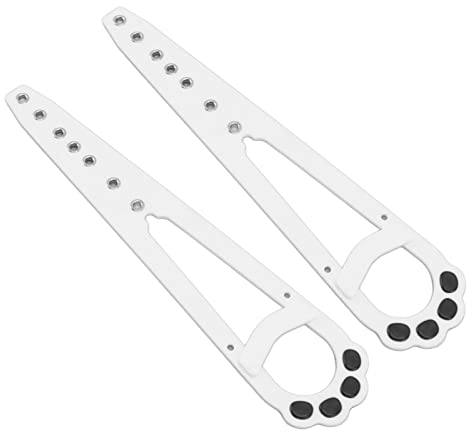 Pet Door Holder, 2pcs Cat Door Holder Latch Safe Baby Proof 7 Verstellbare Löcher PE Edelstahl für Zuhause (Weiss)