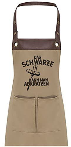 TASSENPALAST Premium Grill-Schürze mit Spruch personalisierbar mit Wunschnamen - Lustiger Spruch/Sprüche Grillschürze Lustig - Unisize