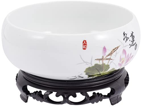 DECHOUS Keramik Blumentopf Bonsai Ohne Abflusslöcher Hydroponischer Pflanztopf Mit Untersetzer Für Zuhause Garten Büro