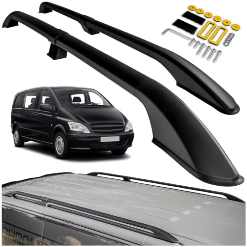 CHROMEMASTER | Compatibili con Mercedes Vito Viano W639 Extra Long 2003-2014; Barre Trasversali da Tetto, Mancorrenti sul Tetto; Sono Utilizzate per il Montaggio di Portapacchi, Box o Portabiciclette