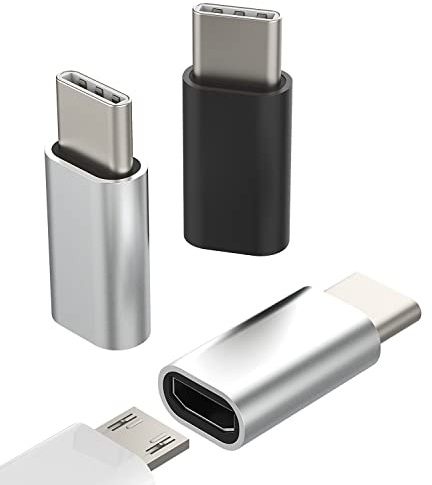 Micro USB auf USB C Adapter für iPhone 15 Pro Max Für iPad Air4/5 Macbook Air Kompatibel mit Samsung (3Pack)für Apple Weiblich Buchse Kabel Type-C Stecker Stecker Konverter Type C Jack Zubehör