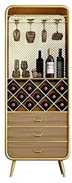 Vinoteca Mueble for Bar de vinos Multifuncional, Armario for Vino de Suelo a Techo, aparador, Estante for Vino Vintage, taquillas pequeñas de Hierro Forjado for Restaurante para almacenar Vino (Size