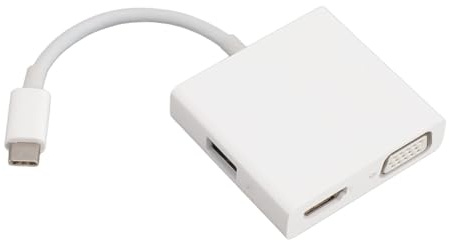 Bewinner Adaptateur USB C vers HDMI VGA, Adaptateur Multiport AV Numérique USB C, Adaptateur Double Moniteur Compatible avec Les Ordinateurs, Téléphones Portables et Autres Appareils de