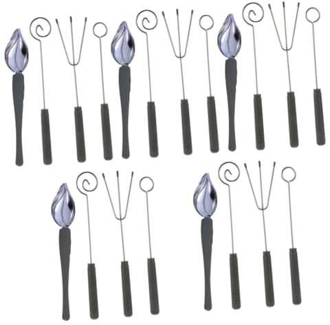 Alipis 5sets Cucchiai Inossidabile Per Fonduta e Decorazioni Per e Dessert Per Facile e Portatile
