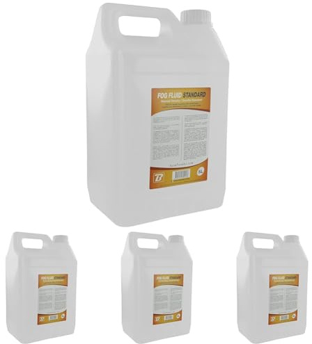 BoomToneDJ Fog Fluid Standard 5L Liquide pour Machine à fumée Transparent (Paquete de 4)