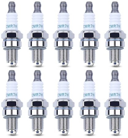 Haishine CMR7H Zündkerzen für Champion RZ7C NGK CMR7H für Husqvarna 506615101 544260901 Passend für Husqvarna Stihl Rasenmäher Kettensägen Gebläse Rasentrimmer (10 Stück)