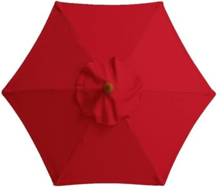 MCLIUJIA Gartenschirm Outdoor-Terrassenschirm Von Market, Wasserdichter 8-Rippen-Regenschirm Mit Kurbel Und Kreuzfuß Für Garten, Hinterhof, Pool, Schwimmen Sonnenschirm(Rood,270cm)