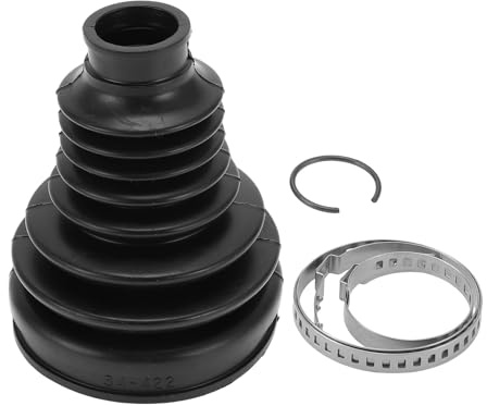 Hihaha No.97034929200 CV Joint Boot Kit W/Clamps for Porsche Panamera 2011-2016 Inner Constant Velocity Joint Boot Strong Durable Rubber 1 Set Black