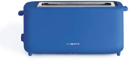 CREATE/TOAST STUDIO XL/Tostapane XL Blu Cobalto / 6 livelli di potenza, vassoio raccoglibriciole, termostato, scongelamento, sistema di sicurezza, 950W