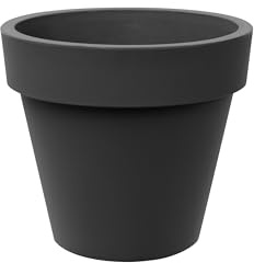Tecnokit Tera Grand Pot en résine Standard One, Pot pour extérieur et intérieur, Technique de Rotation, Pots pour Plantes et Arbres, résistant aux UV, résistant au Gel, (Antracite, 100 cm)