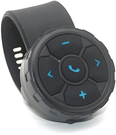 Intelligente Télécommande Bluetooth pour Boutons Multimédia–étanche IP67 | Universel Kit de télécommande intelligente sans fil pour volant de voiture, moto, vélo, batterie rechargeable intégrée