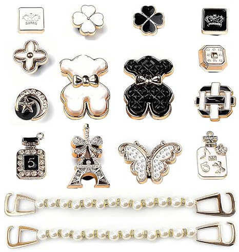JOOTUEPO Pins pour Crocs Accessoires de Chaussure en Strass, Décorations de Chaussures de Bricolage pour Femmes, Breloques de Chaussures pour Sabots Ornements de Chaussure Bricolage