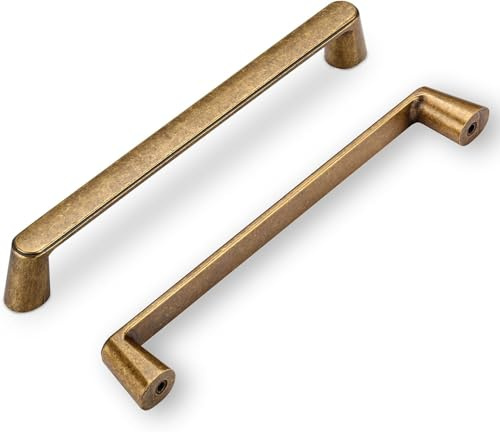 SYZOW 6 Stück Möbelgriffe vintage Antik Messing Schrankgriffe 192mm Lochabstand Türgriffe küche Schubladengriffe küchengriffe (Bronze)