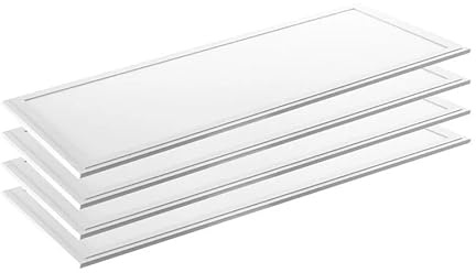 LUXULA 4er Pack LED Panel 120x30cm Backlit, 36W 3600lm, 6000K Kaltweiß | flimmerfrei, Rasterleuchte, Einbaupanel für Rasterdecke, Bürolampe inkl. 230V Netzteil, Deckenleuchte