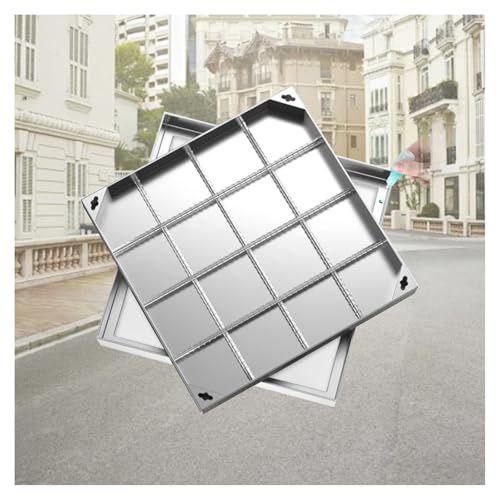 Copertura di accesso ad alte prestazioni in acciaio inossidabile con portello di ispezione nascosto, facile da installare, 8 cm, profondità 40 x 40 cm, piastra di accesso per fognature