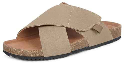 Dokela Sandals for Women Cork Footbed Mlue with Arch Support