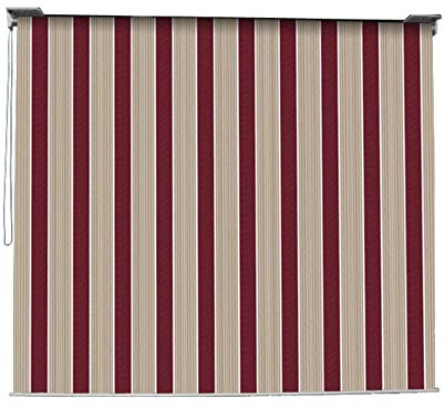 VERDELOOK Tenda da Sole Mykonos a Caduta con Catena, 2.5x2 m, Beige e Bordeaux