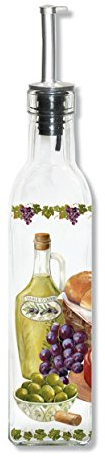 Easy Life L'Huile D'OLIVE/vinaigre Bouteille – fabriqué à partir de verre contemporain – Design italien – Permet une excellente idée de cadeau – s'adapte à tous les Dessus de table