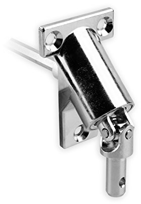 DIWARO.® | Rolladen Gelenklager G086, 90 Grad Umlenkung, Grundplatte 42 x 68 mm mit 3 Befestigungslöcher, Kurbelzapfen Anschluss 9,9 mm, Antrieb zum Rolladengetriebe 6 mm Sechskant.