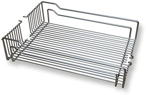 SOTECH 5 Stück Einhängekörbe 350 x 467 x 110 mm matt verchromt | für Kesseböhmer Hochschrank Dispensa Drahtkörbe für 40er Apothekerschrank Stahl Silbergrau
