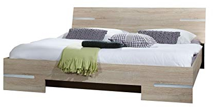 Beauty.Scouts Futonbett Sibling, Futon, Bett, Bettgestell, Holzbett, Schlafzimmer, Doppelbett, Eiche Sägerau, in Verschiedene Größen Größe 180 x 200 cm