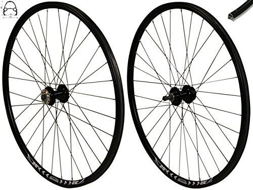 Redondo 28 Zoll Laufrad Set Hinterrad Vorderrad Disc Hohlkammer Felge Schwarz