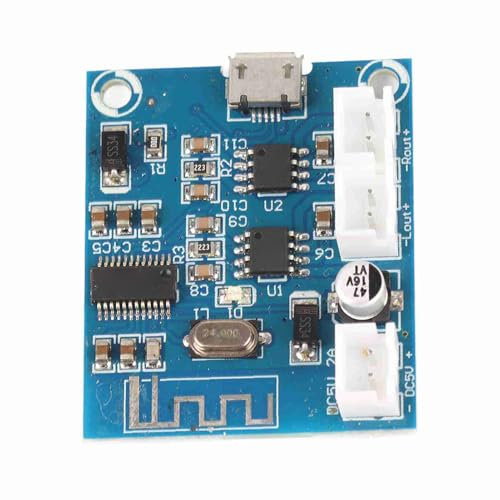 Hyuduo Amplificatore Bluetooth 4.2 Modulo Digitale Ricevitore Stereo Dual Channel 5W+5W Mini per Altoparlanti e Sistemi Audio Domestici