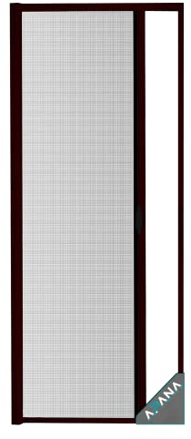 APANA Fliegengitter Rollo für Türen – braun & zuschneidbar bis 120x220 cm – ausziehbarer Insektenschutz für Balkon- & Terrassentür – mit Rückholfeder, Fiberglasgewebe & Alurahmen