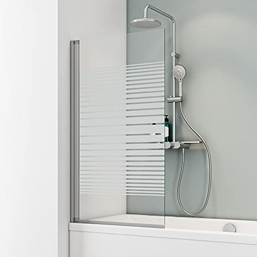 Schulte pare baignoire 70 x 130 alu-argenté réversible verre 5 mm pivotant