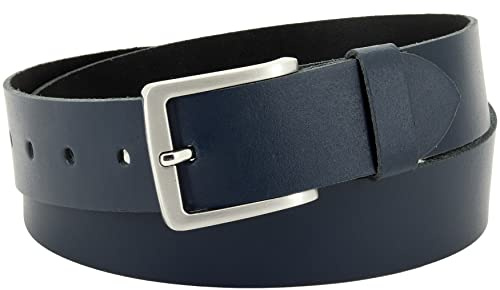 Vascavi Ledergürtel, 4 cm breit, Echtes Leder, Unisex Gürtel für Damen und Herren, MADE IN GERMANY, AM518-SL