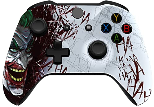 eXtremeRate Gehäuse für Xbox One X/S Controller, DIY-Ersatz Front Hülle Case Zubehör Faceplate für Xbox One S/X Controller Modell 1708-Crazy HAHA