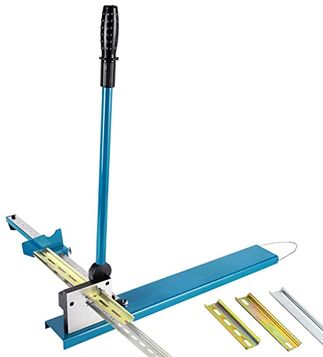 fuLNes Manuelles DIN-Schienen-Schneidwerkzeug mit doppelter Nut und 50 cm Lineal zum Schneiden von geschlitztem Aluminium und Stahl-Din-Schienen mit 35 mm Breite und 7,5 mm Höhe