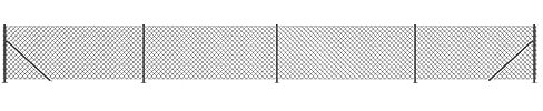 vidaXL Cerca de Alambre con Brida Gris Antracita 1,1x10 m