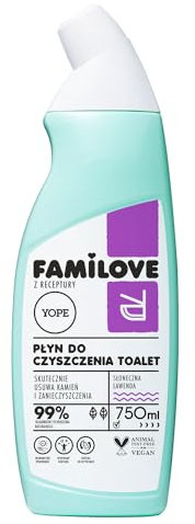 YOPE Gel limpiador de inodoros | FAMILOVE | Limpieza de baños | Descalcificación | Bactericida | Elimina manchas y sarro | Actualiza | 97% ingredientes naturales | Lavanda soleada | 750ml