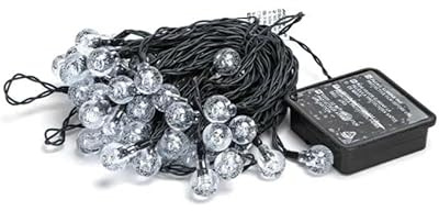 Monkey Ladder Guirnalda de luces solares, 12 m, luz blanca cálida, resistente al agua, ideal para decorar exteriores y crear ambiente acogedor.