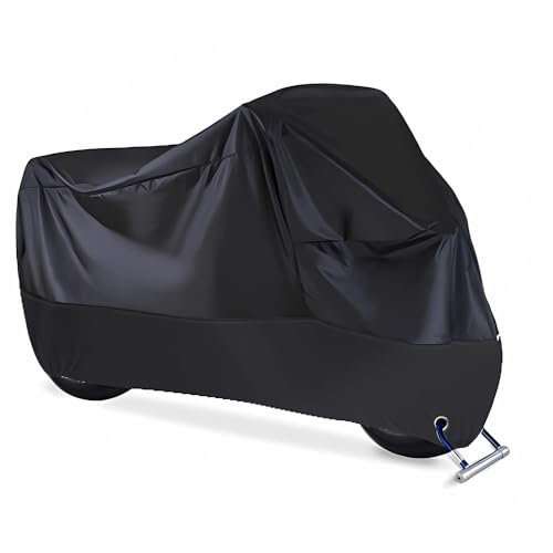 SioNS Motorrad Abdeckplane, Für BM-W S1000RR S1000R M1000RR Motorradgarage Outdoor Winterfest Schutzhülle, Wasserdicht und UV,mit Schlossloch,B-XXXL