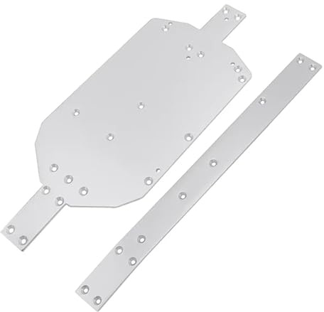 tuwiwol 2 stücke Aluminium Legierung Chassis Für 1/14 14210 14209 On Road Fahrzeuge Zuverlässige RC Auto Zubehör Ersatzteile RC Upgrade Teil, Silber